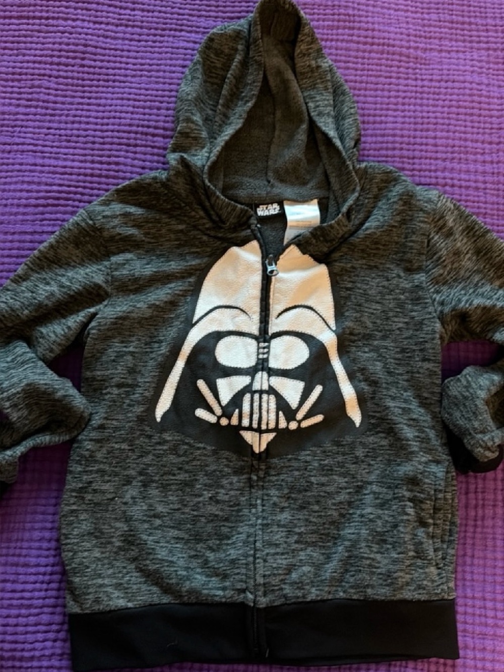 Star Wars Kids' Dark Gray Darth Vader Zip Hoodie